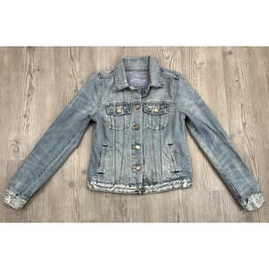 Gap 1969 Distressed Denim Jacket Women’s Size XS